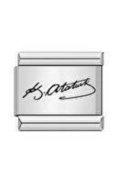 Heryerden Göktürkçe Türk Yazılı Ek Uzatma Italyan Charm Çelik Bileklik Charmı