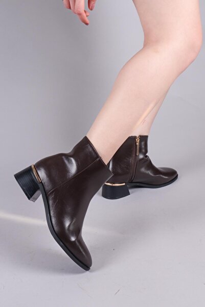 Birikon حذاء BENELLA ذو كعب منخفض مسطح باللون البني