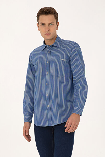 U.S. Polo Assn. Men's Light Blue Jean Shirt 50309882-Dn0021