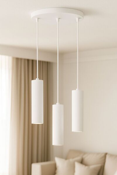 VENON Lorex BEYAZ 3LÜ SARKIT 18 Cm Sıvama Modern LED Spot Lamba 💖 GU10 Uyuml...