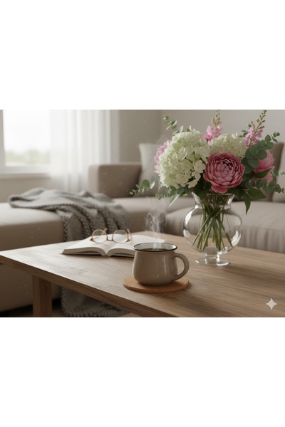 Elista Ceramic Mug Cup Silvery Patterned Colorful 150 Cc