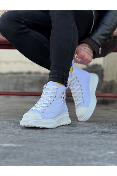 Wagoon WG017 White Men's Half Ankle Casual Shoes