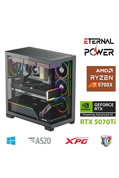 ETERNAL POWER RYZEN 7 5700X 32G DDR4 1TB M.2 RTX5070Ti A520 T750W