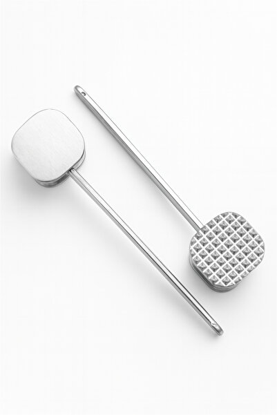 Orvila Double Sided Steel Meat Tenderizer - Meat Mallet - Meat Tenderizing Tool