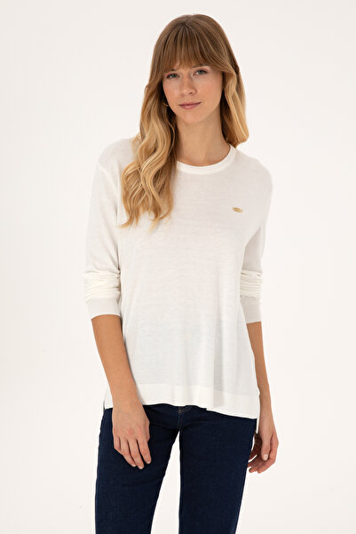 U.S. Polo Assn. Women's Ecru Basic Sweater 50314454-Vr019