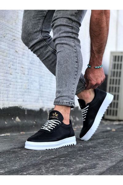 Wagoon WG022 Black Men's Casual Shoes