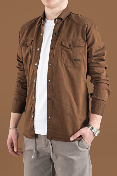 bombe Slim Fit Men's Denim Shirt