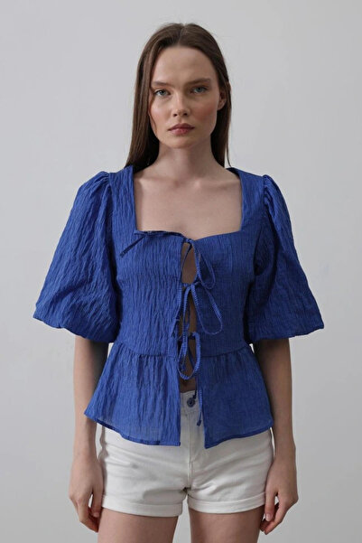 GENCULUS Square Neck Balloon Sleeve Blouse Avi