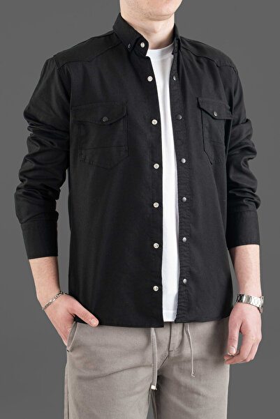 bombe Slim Fit Men's Denim Shirt