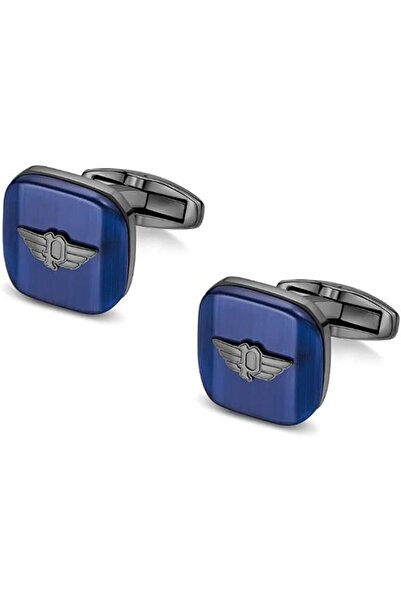 Police أزرار أكمام مربعة للرجال من Urban Rebel، مطلية بالمعدن الأسود - PEAGC0...