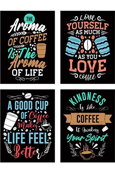 Sasb 4-piece Multicolor Wall Art Panels, 30 x 40 cm (per piece)