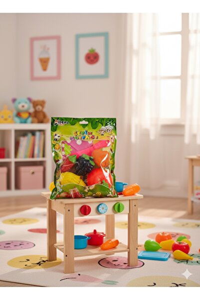 HerşeyVarBurda مجموعة ألعاب الفواكه والخضروات القابلة للتقطيع، مطبخ الشيف، تط...