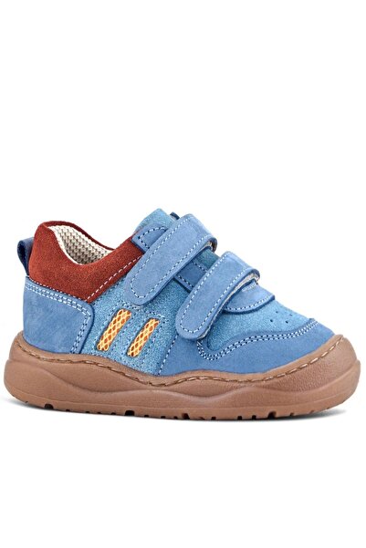 Rakerplus Schaggy Genuine Leather Blue Claret Red Velcro Baby Sports Shoes