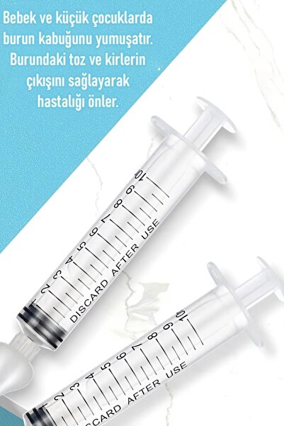 MorBebe Bebek Burun Şırıngası 1 Adet Temizleme Aparatı Aspiratör Yıkama Anne Çocuk Sağlık x