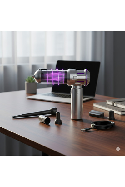 Skyline Orbion Portable Car Vacuum Cleaner 4 functions: Suction, Blowing, Inflating, Vacuuming. Brushless, USB-C, 16,000PA