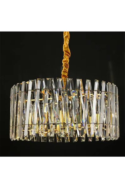 LATUS Light luxury crystal chandelier modern living room dining room bedroom lamp (Φ400*MM，E14*3)