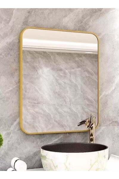 Raffine Wall Mounted Bathroom Vanity Makeup Mirror Aluminum Frame 80x60 cm