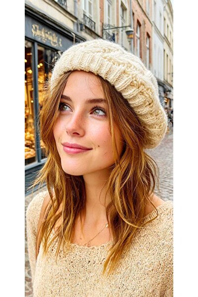 LAGRANZE Double Layer Knitted Painter Beanie