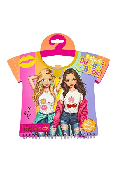 Besties Carte creativă pentru fetițe cu stickere și șabloane, Cele mai bune p...