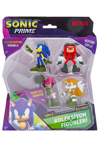 NECO TOYS Sonic Prime 5-Piece Figure Set S2 Hammered Rose Model
