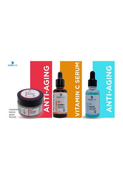 Anti-aging krem + Peptid serum + C Vitamini serum seti