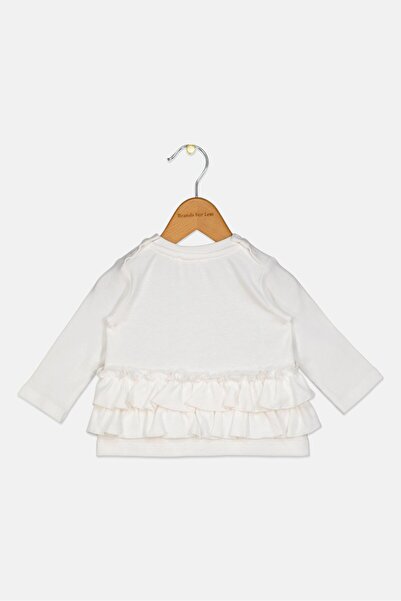 Choupette Toddlers Girl Graphic Print Long Sleeve Top, White