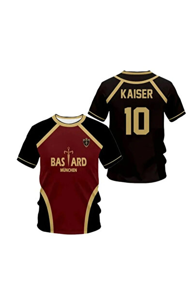 Freak Tshirt Blue Lock Anime Bastard Munich Kaiser Red-Black Unisex Sports Jersey T-Shirt