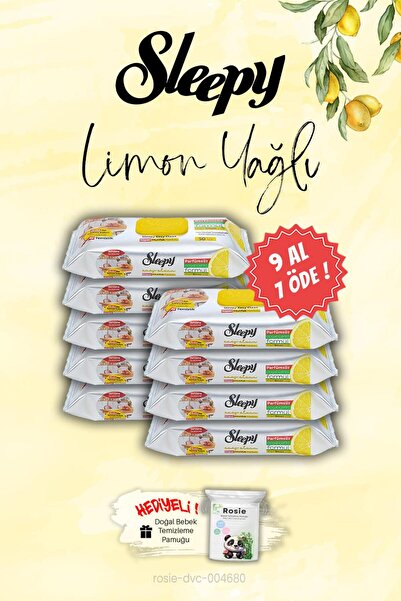 Sleepy اشتري 9 واحصل على 7 مناشف مطبخ بزيت الليمون 50 ورقة، هدية روزي