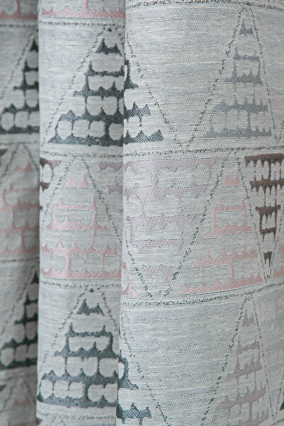 Premier Home Dessin Ringed Background Curtain Powder 140X260