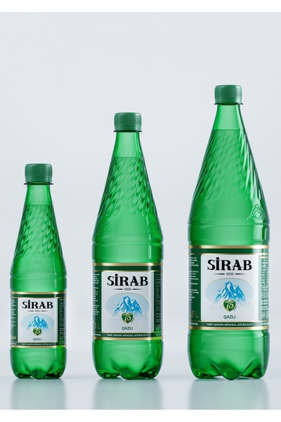 SİRAB Doğal Zengin Mineralli Maden Suyu Qazlı 500 ml 24 Adet