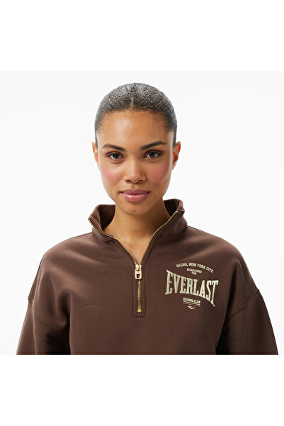EVERLAST Γυναικείο φούτερ καφέ Bronx NYC