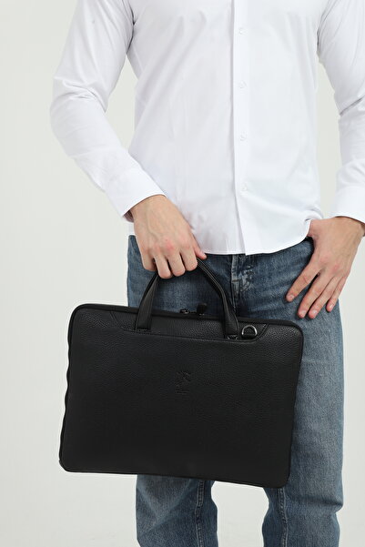 en deri Black MacBook and Notebook 13-14 Inch Compatible Laptop and Briefcase