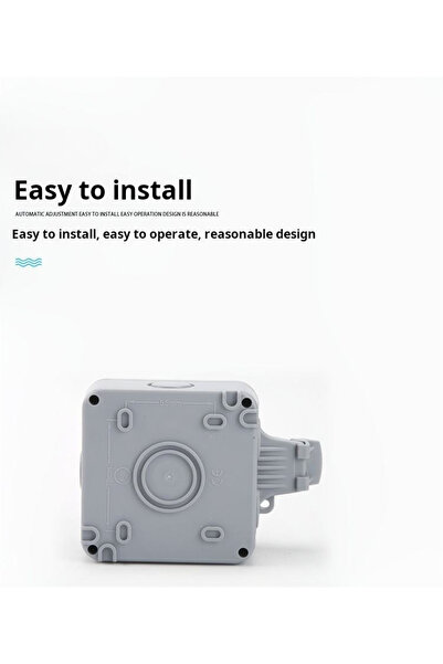 AdyMel Outdoor Single Socket with Indicator Light — European Standard, 250V/16A, IP66