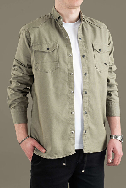 bombe Slim Fit Men's Denim Shirt