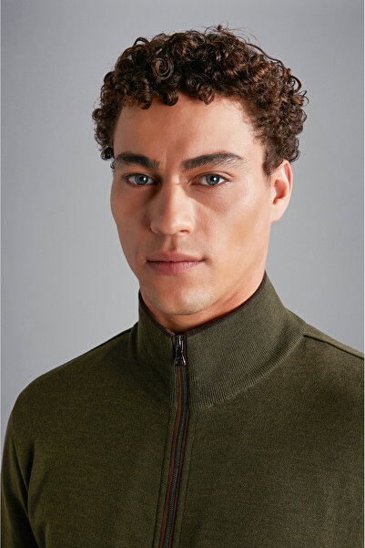 PAUL&SHARK MEN'S ZIPPED PULLOVER C.WWOOL