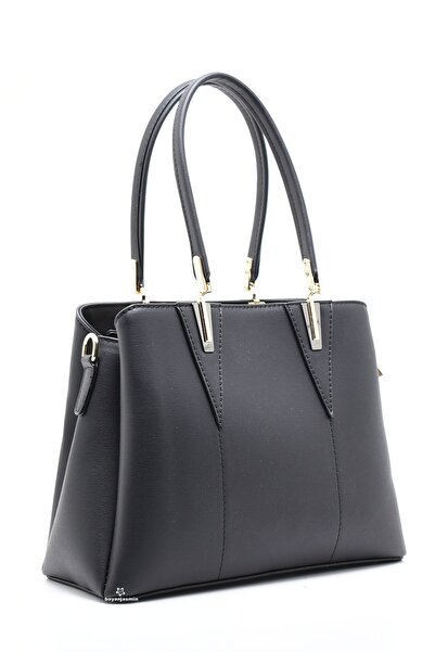 Jasmin Geantă de umăr neagră cu trei compartimente pentru femei