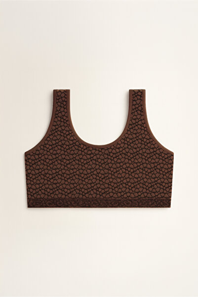 HNX Leopard Lace Thick Strap Women's Bustier