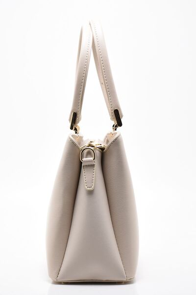 Jasmin Beige Shoulder Strap Three Compartment Women's Shoulder Bag