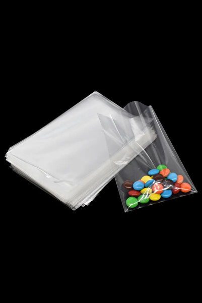 Anadolu Ambalaj Market Şeffaf Parlak Bantsız Jelatin Poşet 10x15cm 100 Adet Kurabiye Aksesuar Hediye Paketleme Poşeti