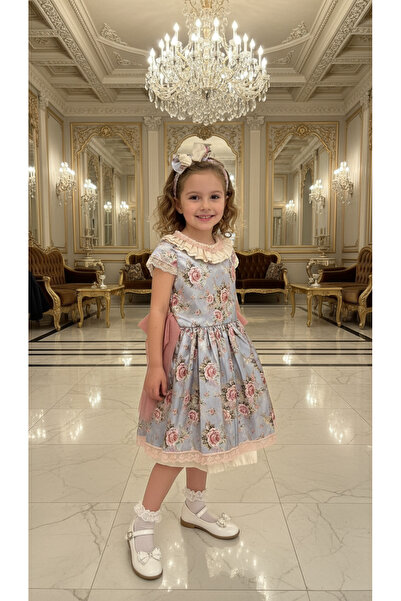 HÇ Hülya Çelik KİDSWEAR 2018 Girl's Floral Patterned Dress