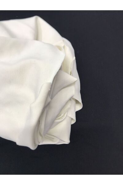 Yiğit Kumaş Bebe Ribana Stretchy Combed Cotton Fabric, Piece 120X160 cm Cream Color