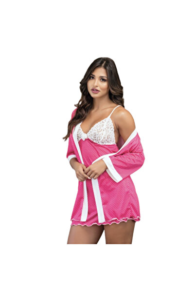 LASSO قميص نوم قصير بالروب - LN 485