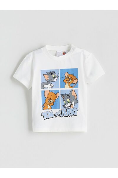 LC Waikiki Lcw Baby Tom and Jerry Printed Baby Boy Shorts Suit