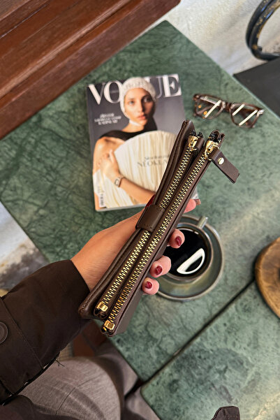 La La'Graccio Paris La'Graccio Paris Women's Bika Soft Leather Useful Large Size Wallet Brown