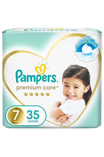Pampers Premium Care بامبرز حفائض أطفال عناية مميزة مقاس (7) +18كجم - عدد 35 ...