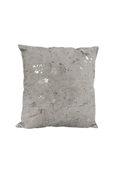 Atria Bella Decorative Cushion, Velvet, Grey with Gold Inserts, 35 x 35 cm