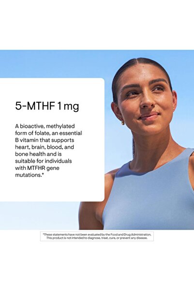 THORNE RESEARCH THORNE 5-MTHF 1mg Methylfolate (Active B9) - 60 Capsules