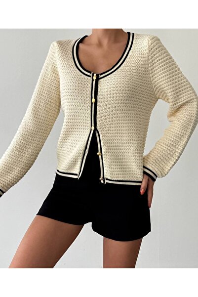 Bisou Örme Düğmeli Hırka