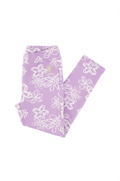 U.S. Polo Assn. Girl's Lilac Tights 50316760-Vr034