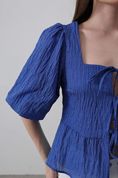 GENCULUS Square Neck Balloon Sleeve Blouse Avi